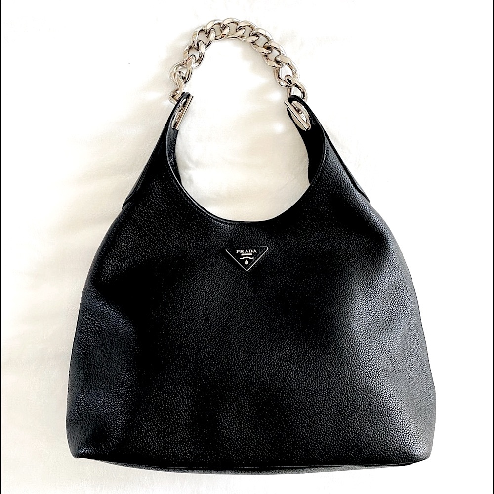 Prada Vitello Daino Chain Shoulder Bag - 1BC026